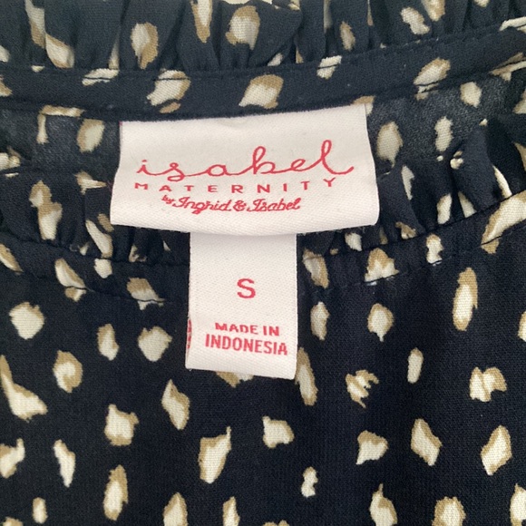 Size Small Isabel Maternity 3/4 sleeve Baby Doll Blouse - Picture 2 of 3